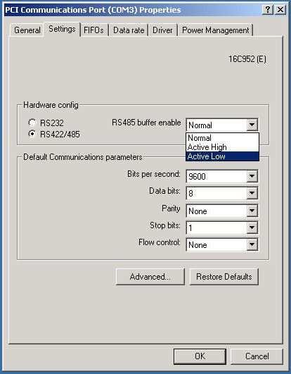6.1 Windows 2000/ XP/ Vista/ 7/ 8/ Server 200x Einstellung z.b. von COM3.
