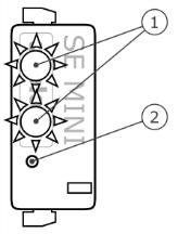 1 2 Abb. 4: Optische Signale am Fingerscanner Die Steuereinheiten gibt es in 2 Bauformen. Sie können nur einen Fingerscanner pro Steuereinheit betreiben.