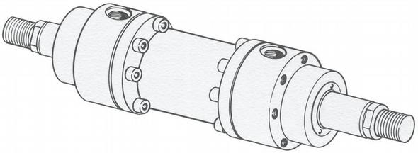 SONDERKONSTRUKTIONEN Einfachwirkende Zylinder mit oder ohne Rückzugsfeder Doppeltwirkende Zylinder mit durchgehender