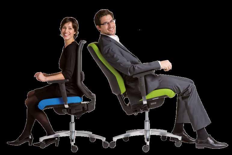 Shape Die perfekten Sitzlösungen in einem Bürodrehstuhl für sowohl kleine als auch große Mitarbeiter Perfect seating solutions for both small and large employees in a single office swivel chair