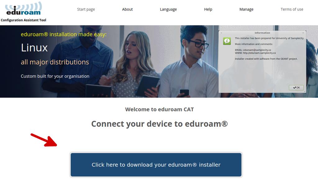 08.04.2019 06:12 1/8 Das eduroam Conﬁguration Assistant Tool (CAT) ermöglicht Ihnen die sichere und korrekte Konﬁguration des eduroam-wlan mit nur wenigen Klicks.