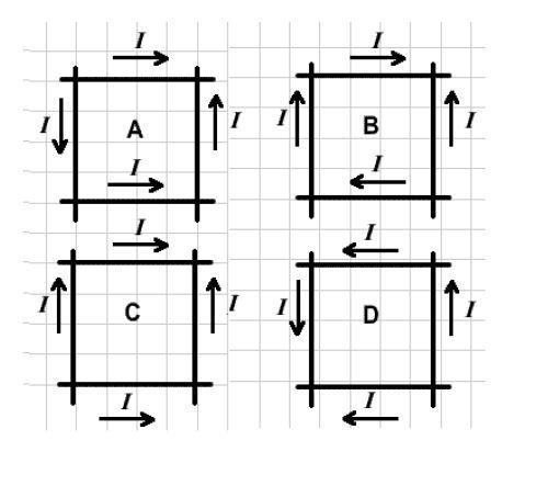 ii) Die untere Abbildung zeigt vier verschiedene Sets von Drähten, die sich zwar überschneiden, sich dabei aber nicht berühren.