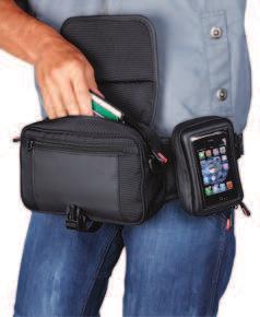 Netztasche - 1 hintere Tasche - 1 vordere Tasche - Smartphone Halter ab