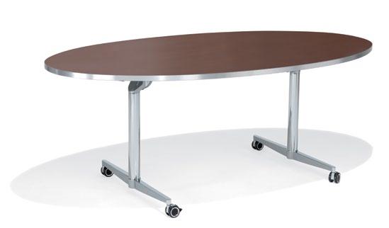 einzusetzen. Deze klaptafels zijn ideaal inzetbaar als kantoorof conferentietafels of als hoogwaardige tafelopstelling in vergader- en conferentiezalen.