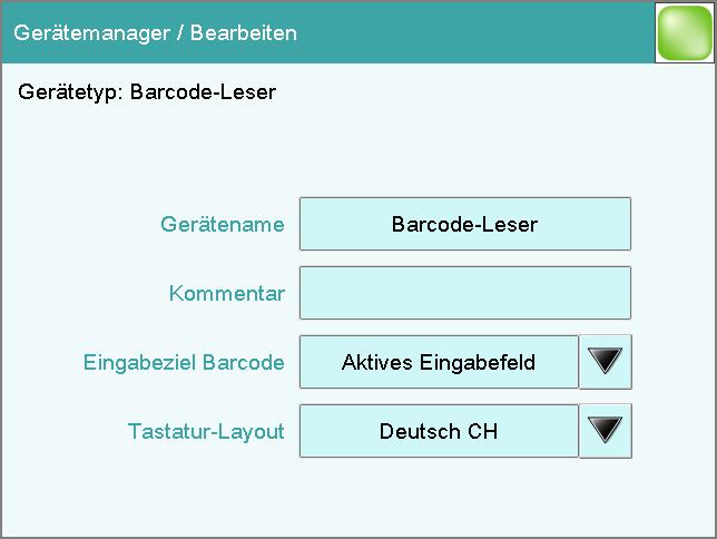 10.9 Barcode-Leser 10.9 Barcode-Leser Geräteliste: Barcode-Leser Bearbeiten Zum Einlesen von Probendaten oder anderen Texten kann ein Barcode- Leser angeschlossen werden.