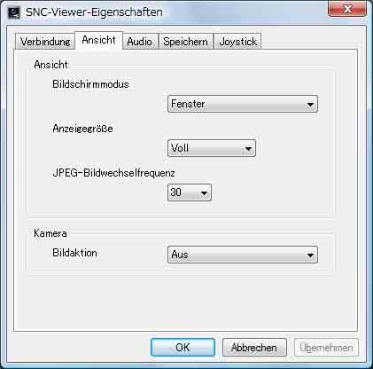 SNC viewer SNC viewer ist eine Anwendung, mit der Sie den ursprünglichen Zustand des Viewers wiederherstellen können. Sie können die Verbindungsmethode festlegen.