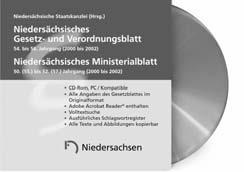 a Niedersächsisches Gesetz- und Verordnungsblatt 2010 inklusive CD a