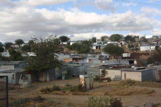 Nachmittags fuhren wir nach Katutura, einem Armenviertel von Windhoek. Wir waren von der Armut und dem Elend der Menschen sehr betroffen.