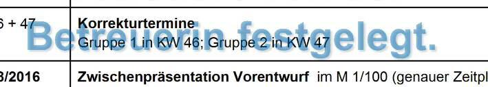 angekündigt; 2 3 BetreuerInnengruppen gemeinsam Gruppentermine beim Statiker Weiterentwicklung Projekt; zugleich Beginn projektspezifische Recherche (Zwischenstand in DIN A4 Mappe) KW 51-1 W E I H N