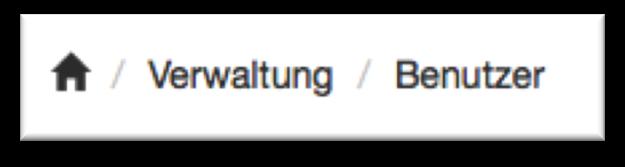 3.10 Betreff Die Applikation hat eine Betreffzeile die dem Benutzer deutlich anzeigt, wo er/sie sich momentan befindet.