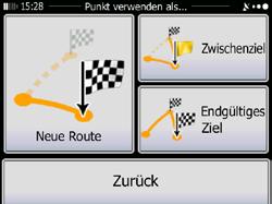 3.4 Die Route ändern Wenn Sie die Navigation bereits gestartet haben, gibt es verschiedene Möglichkeiten, wie Sie die aktive Route ändern können.