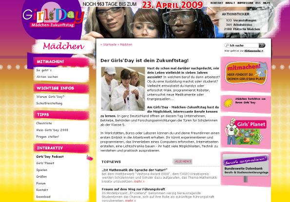 Internet-Plattform www.girls-day.