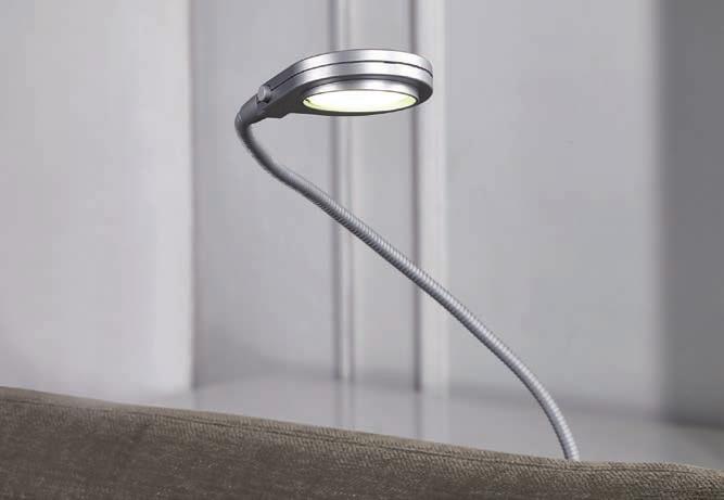 Perfekte Lichtquelle die Steckleuchte mit Schwanenhals Genießen Sie eine optimale Beleuchtung direkt an Ihrem Sitzplatz.