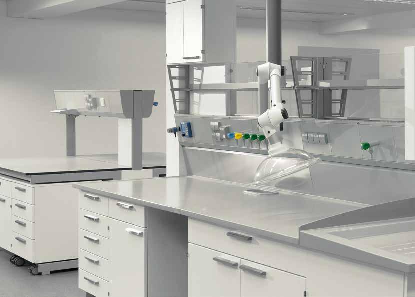 3 Labortische und Spülen In unserem Laboreinrichtungssystem SCALA haben Labortische tragende Bedeutung.
