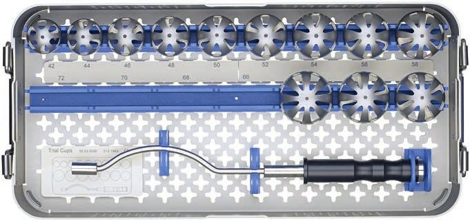 5035A 43 65 mm 39, 41, 67, 69, 71mm Chana Fräser MIS 58.02.0000 Testpfannen Setnummer Grössen Optional 55.03.5002A 42 64 mm 66, 68, 70, 72 mm 7.