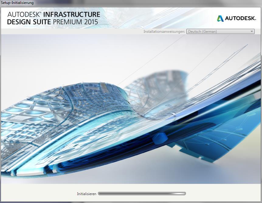 Hinweis: Bilder und Ablauf basieren auf der Installation der Infrastructure Design Suite Premium.