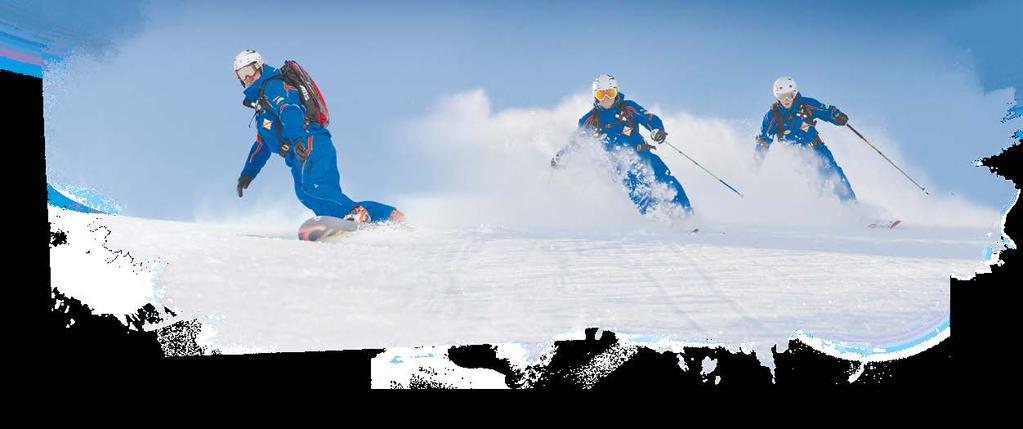 SKI- UND SNOWBOARDKURSE IN GRUPPEN ODER PRIVAT Gruppenkurse Ski Erfahrene Skipädagogen führen Sie sicher durch unsere Kurse.