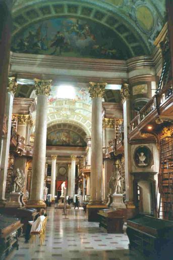Wien Nationalbibliothek Die Nationalbibliothek an der Hofburg mit