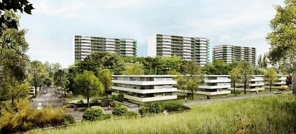 Entwicklung Basel «De Bary-Areal» Erwerb der zwei Wohnhochhäuser und drei Mehrfamilienhäuser an der Redingstrasse / Lehenmattstrasse im Jahr