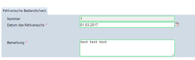 Überprüfen Sie die Eingabe der Auditdaten und klicken Sie anschließend auf Auditdaten überprüfen Überprüfen Sie die Eingabe der Ergebnisse und klicken Sie anschließend auf