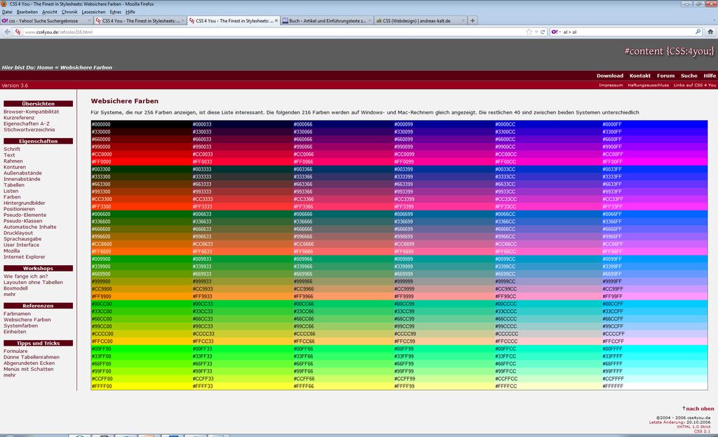 Websichere Farben FB Automatisierung