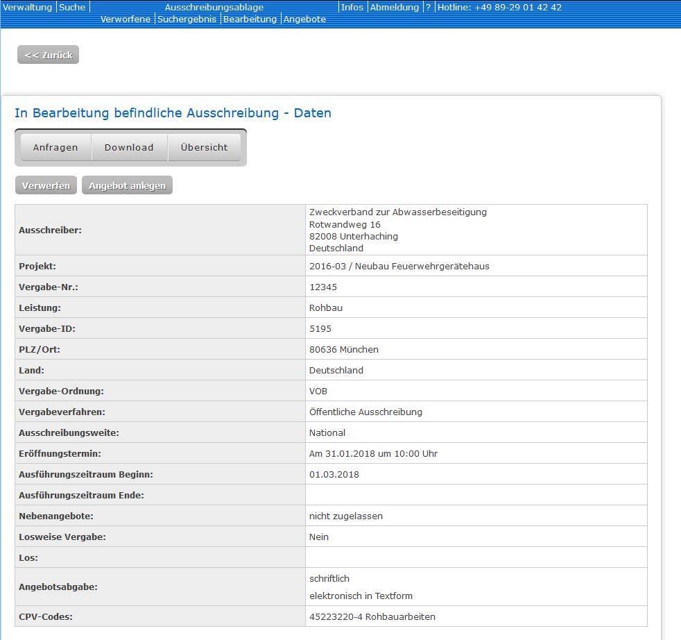 Hinweise für die evergabe-plattform - Bewerber 4. beschränkte Vergaben Hat eine Vergabestelle Sie für eine beschränkte Ausschreibung vorgesehen (z.b. durch eine Mitteilung per Email oder Fax), liegt das LV bereits in Ihrem Bearbeitungskorb.