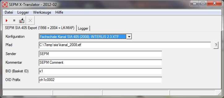 5 SEPM SIA 405 Schnittstelle 5.1 Benutzerschnittstelle 5.1.1 OID-Präfix in SEPM Simple GUI Von einigen Behörden wird pro Datenabgabe ein eigener OID-Präfix gefordert, zu bestellen vom Web-Service auf www.