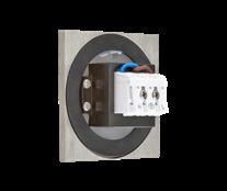 Edelstahlrahmen für Montage auf Schalterdose geeignet 0,60 m Anschlussleitung freien Aderenden 76 x 76 10 7 55 0,6 LED IP44 1 V/DC