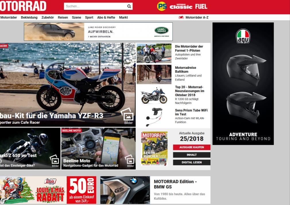 editorial digital offers around the motorcycles. motorradonline.
