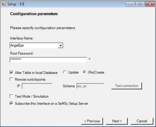 4.1.2 Software Interface-Server Im nächsten Schritt wird die Software für den SeMSy III Interface Server und das erforderliche Interface installiert.