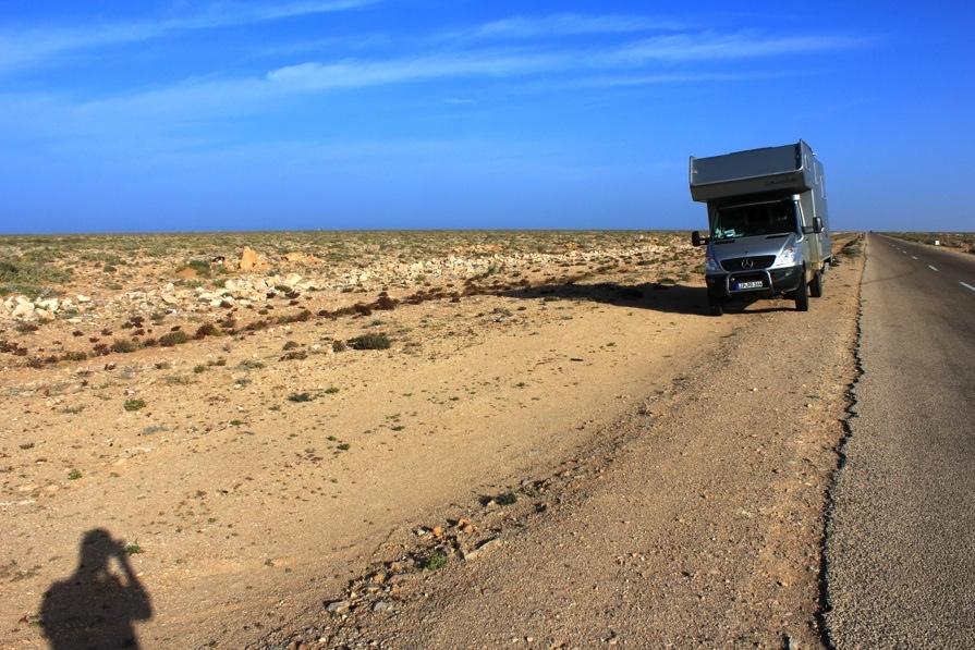 Die Sahara, wie die meisten aller Wüsten, besteht zu großen Teilen aus Steinwüste. Nur vereinzelt sieht man Dünen und viel Sand.