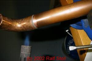 10: Rohr und Fitting gleichmäßig erhitzen, jedoch nicht "braten".