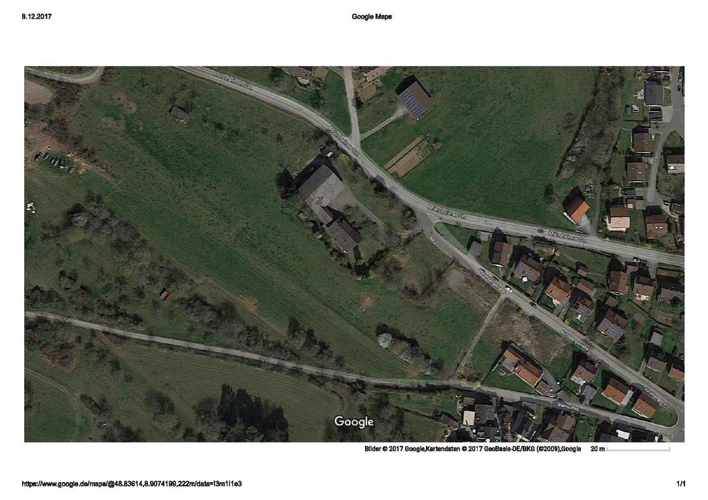Erschließung Wohnbaugebiet Kirchbergstraße, Weissach-Flacht Lageplan