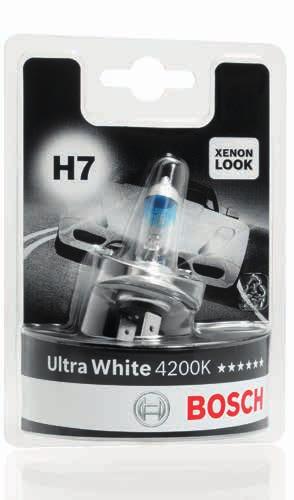 Beim Austausch einer Halogenlampe sollte man auf die Bosch Ultra White-Technik setzen.