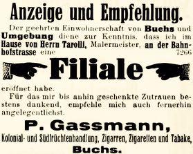1920 Filiale Gassmann. P.