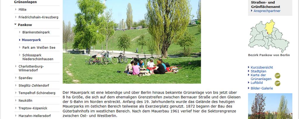 .. Informationen zu aktuellen Projekten Gesetzliche Grundlagen Daten zum Berliner Stadtgrün