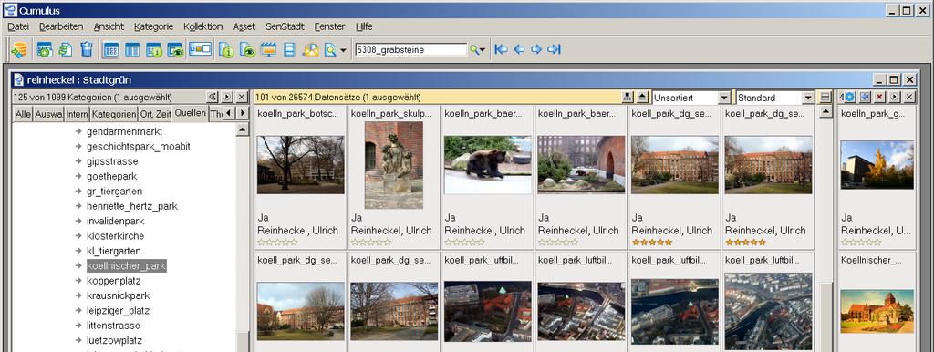 Digitale Bilddatenbank "Stadtgrün" Verwaltung von Fotos zum