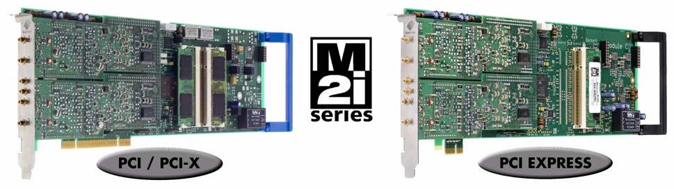 M2i.30xx - 12 Bit Transientenrekorder bis 200 MS/s Bis 200 MS/s auf einem Kanal, 100 MS/s auf zwei Kanälen oder 60 MS/s auf vier Kanälen Simultane Aufnahme auf allen Kanälen Separater A/D-Wandler und
