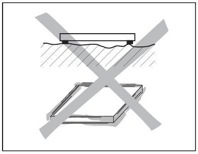 3 Aufstellen der Wägebrücke 3.1 Aufstellort wählen Der Untergrund muss das Gewicht der maximal belasteten Wägebrücke an den Auflagepunkten sicher tragen können.