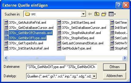 Funktionsbausteine ADModbus-Bibliothek Wählen Sie den Ordner aus, in dem sich die AWL-Quellcode-Dateien mit den