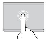 Tippen Tippen Sie mit einem Finger auf eine beliebige Stelle des Trackpad, um ein Element