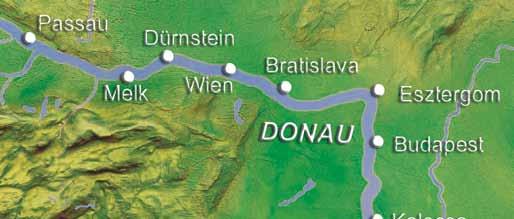 Hier fließen der Inn mit seinem grünen Gletscherwasser und die schwarze Ilz in die blaue Donau. Um ca. 14:30 Uhr beginnt die Einschiffung. Leinen los um 16:00 Uhr in Richtung Krems.
