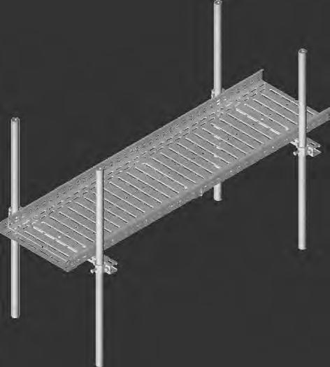 E-0 -, E-0 - System - Kabelspezifische Tragkonstruktionen Montagebeispiel Verlegung auf den röhrenförmigen Strukturen von