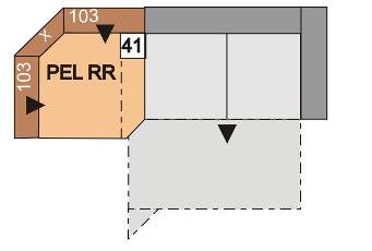 Trapezecke links oder rechts, nur in Verbindung mit Trapez- Querschläfer 41 PELRR 42 PERRR