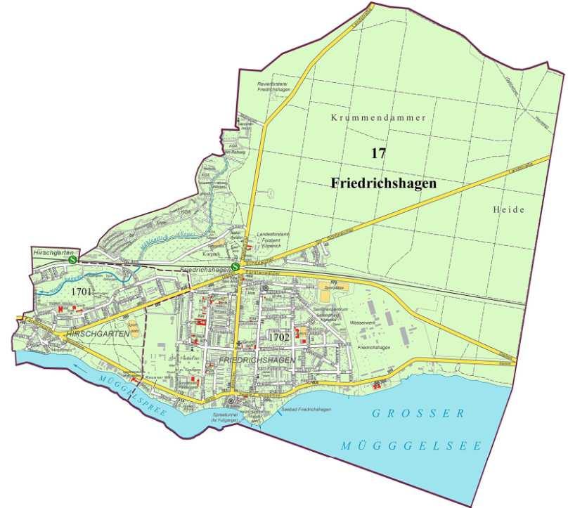 Friedrichshagen/Hirschgarten in Zahlen und Fakten Friedrichshagen als Kolonistendorf 1753 gegründet Hirschgarten als Villenkolonie 1870 gegründet Friedrichshagen und Hirschgarten sind eine
