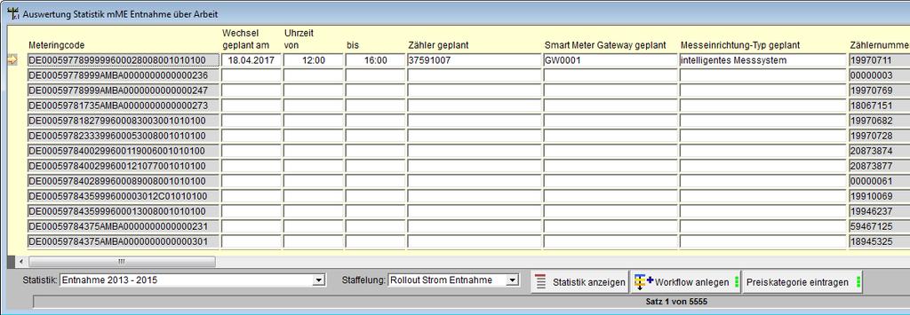 Preiskategorie ermitteln In den Statistiken zu den mme gibt es die Möglichkeit die Preiskategorie für alle