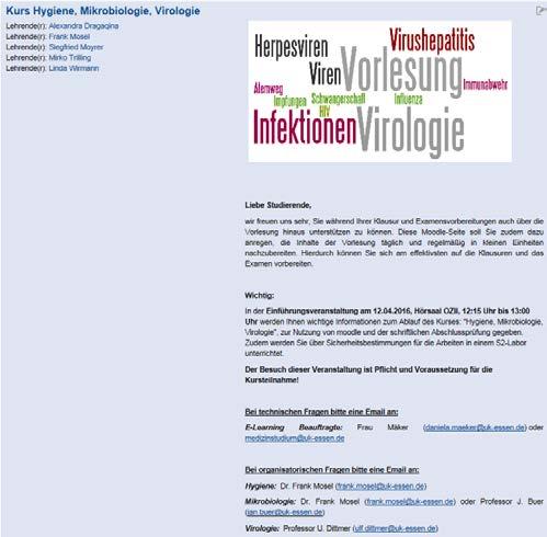 3 Moodle-Tutorial für Einsteiger 1. Wie werden ich Mitglied z.b. im Moodle-Kurs Hygiene, Mikrobiologie, Virologie? 1. Rufen Sie zunächst die Moodle Seite der Uni Duisburg-Essen auf: https://moodle.