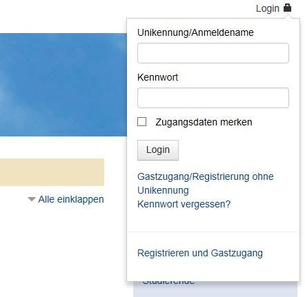 Rufen Sie zunächst die Moodle Seite der Universität Duisburg-Essen auf: http://moodle.unidue.de/ 3.