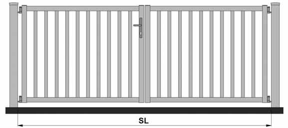 in Grün mit Gitter 5x20 Formrohr-Fundamente a) für Fixmaß-Türen an Gittersäulen b) für Fixmaß-Türen an Endpfähle mit