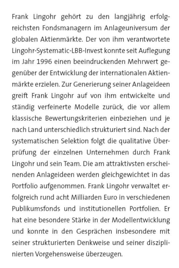 LINGOHR-SYSTEMATIC-LBB-INVEST Für